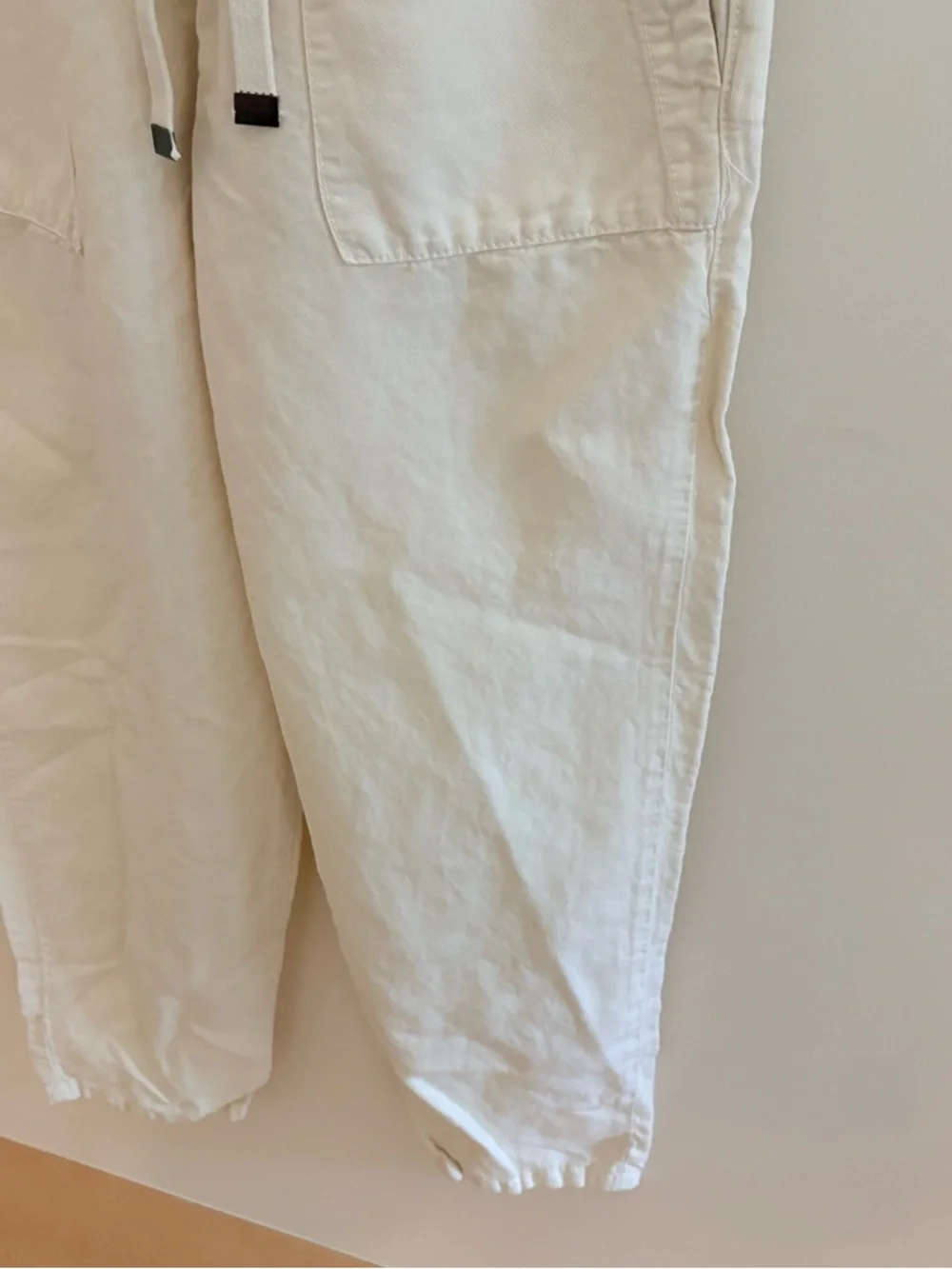 Zara Linen Blend Cropped Pants